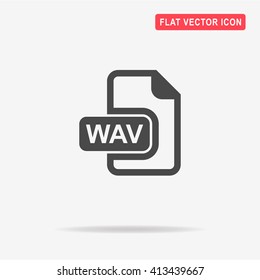 Wav icon. Vector concept illustration for design.