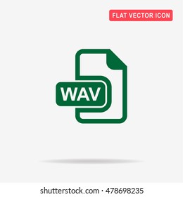 Wav icon. Vector concept illustration for design.