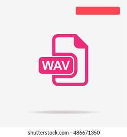 Wav icon. Vector concept illustration for design.