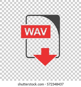 WAV Icon vector flat