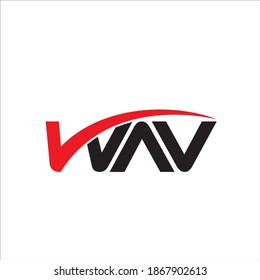 DISEÑO DE LOGOTIPO DEL VECTOR DE LETRA WAV