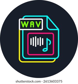 WAV Line Multi Colour Circle