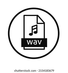 wav music file icon vector with simple design