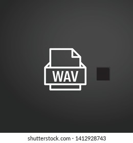 Wav vector icon. Wav concept stroke symbol design. Thin graphic elements vector illustration, outline pattern for your web site design, logo, UI. EPS 10.