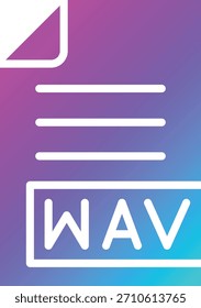 Ilustração de design de ícone de vetor WAV