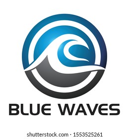 wave 3d logo icon vector