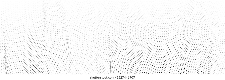 Wave 3d. Wave of particles. Futuristic point wave. Design for poster. Technology vector background. modern.