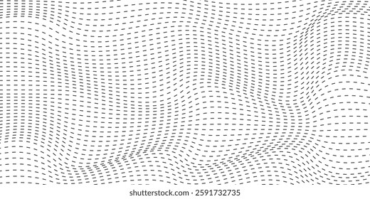 Wave 3d. Wave of particles. Futuristic point wave. Design for poster. Technology vector background. Vector illustration.