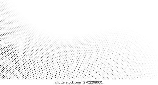 Onda 3d. Onda de partículas. Onda puntual futurista. Diseño para cartel. Fondo de Vector de Tecnología. Ilustración vectorial.