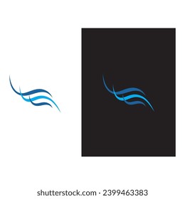 logotipo del vector de aire abstracto de onda
