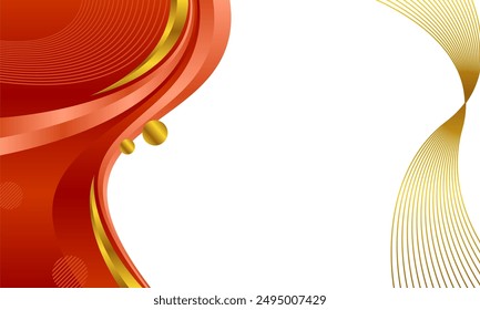 Wave abstract art background template