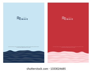 The Wave Abstract Art Label Vector Illustration 