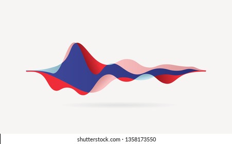 Wave Abstract Art Sound Vector Illustration