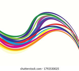 Wave. Abstract artistic creative colorful background vector illustration