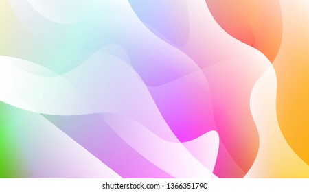 Wave Abstract Background. For Business Presentation Wallpaper, Flyer, Cover. Vector Illustration with Color Gradient