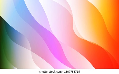 Wave Abstract Background. For Business Presentation Wallpaper, Flyer, Cover. Vector Illustration with Color Gradient