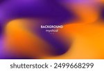 Wave abstract background with a combination of yellow, orange and dark purple elegant mystical energy, minimalist pastel colors, halloween