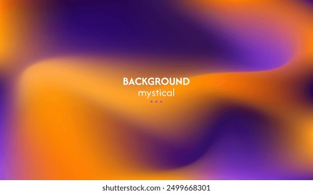 Wave abstract background with a combination of yellow, orange and dark purple elegant mystical energy, minimalist pastel colors, halloween