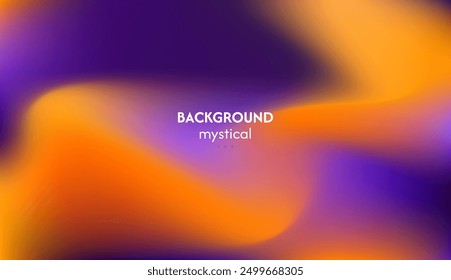 Wave abstract background with a combination of yellow, orange and dark purple elegant mystical energy, minimalist pastel colors, halloween