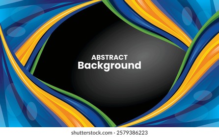 Wave abstract background design colorful vector