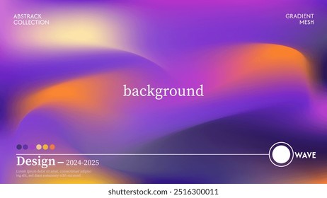 Fondo abstracto de la onda con la combinación elegante de la energía mística amarilla, naranja y púrpura oscuro, colores pastel minimalistas, halloween