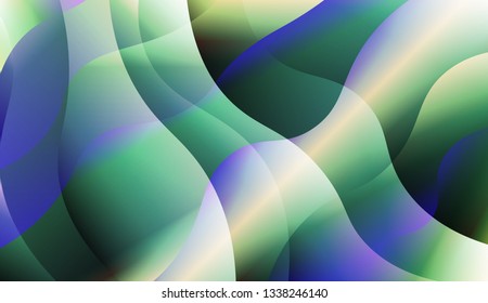 Wave Abstract Background. For Futuristic Ad, Booklets. Vector Illustration with Color Gradient.