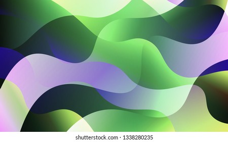 Wave Abstract Background. For Futuristic Ad, Booklets. Vector Illustration with Color Gradient.