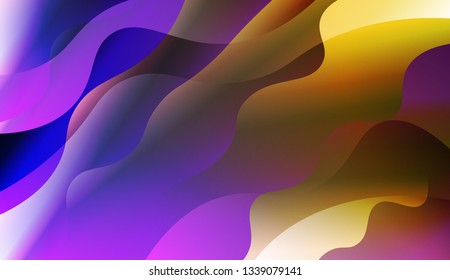 Wave Abstract Background. For Futuristic Ad, Booklets. Vector Illustration with Color Gradient.