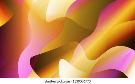 Wave Abstract Background. For Futuristic Ad, Booklets. Vector Illustration with Color Gradient.