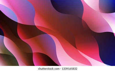 Wave Abstract Background. For Futuristic Ad, Booklets. Vector Illustration with Color Gradient.