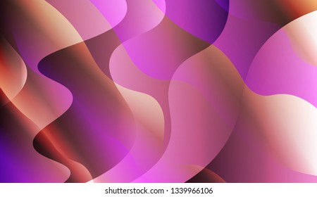 Wave Abstract Background. For Futuristic Ad, Booklets. Vector Illustration with Color Gradient.