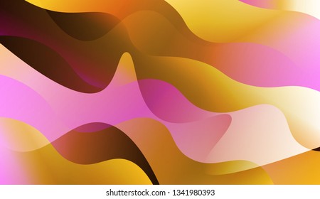Wave Abstract Background. For Futuristic Ad, Booklets. Vector Illustration with Color Gradient.