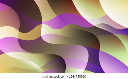Wave Abstract Background. For Futuristic Ad, Booklets. Vector Illustration with Color Gradient.