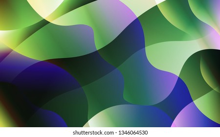 Wave Abstract Background. For Futuristic Ad, Booklets. Vector Illustration with Color Gradient.