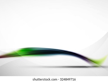 Wave abstract background, green blue and purple colors. Business or hi-tech presentation template or advertising layout