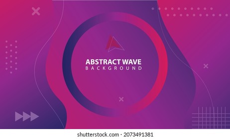 Wave abstract background. Magenta and blue gradient background. Modern background for landing page, website, apps, ect.