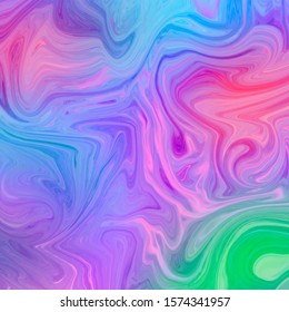 Wave abstract background. Marbling, acylic paint texture