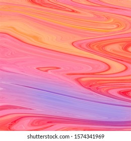 Wave abstract background. Marbling, acylic paint texture