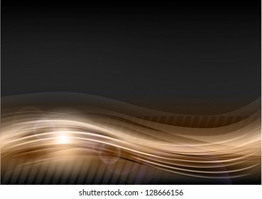 wave abstract background on the dark