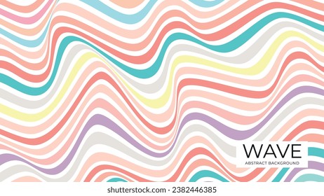 Wave abstract background with pastel color vector