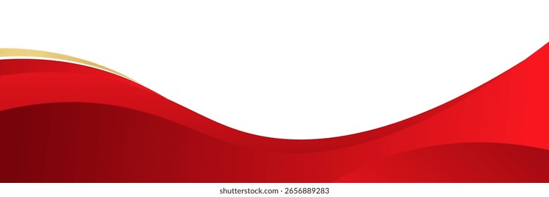 wave abstract background in red and gold curve header and footer design
