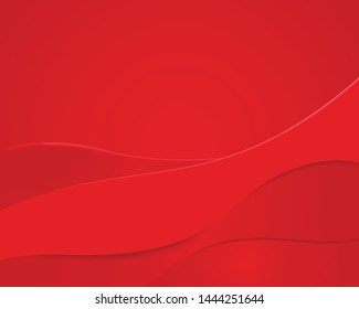 wave abstract background with red gradient and mesh fill color.vector