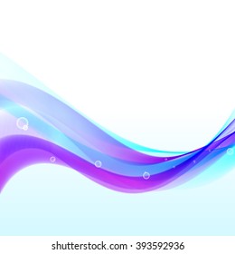 Wave abstract background for template. Place for text.