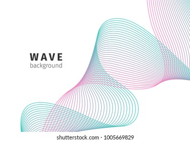 Wave abstract background. Vector eps10