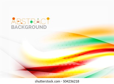Wave abstract background, vector template
