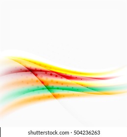 Wave abstract background, vector template