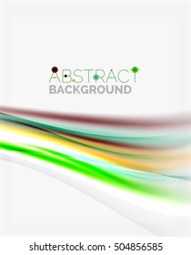 Wave abstract background, vector template