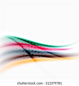 Wave abstract background, vector template