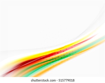 Wave abstract background, vector template