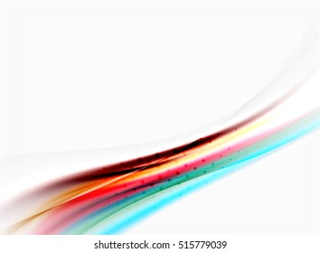 Wave abstract background, vector template